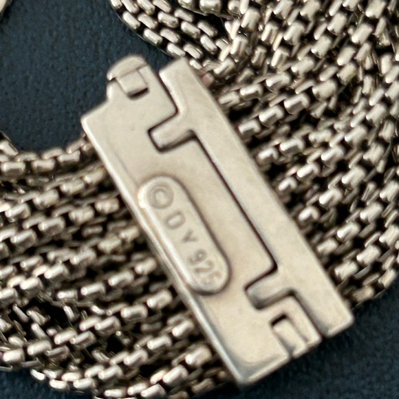 David Yurman Sterling Silver 8 row box chain Bracelet - Picture 6 of 6